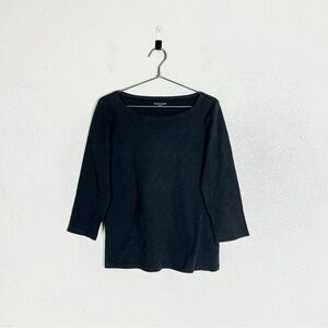 Classic Black Long Sleeve Women's Top